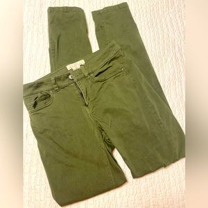 H&M Green L.O.G.G. Straight-Leg Skinny Jeans